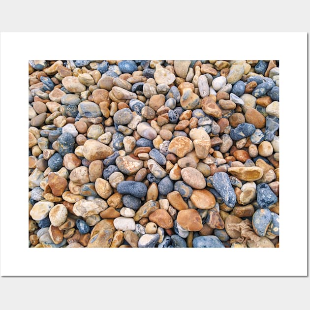 Stone Pebble Beach - Nuture Texture Wall Art by Rixta Tees